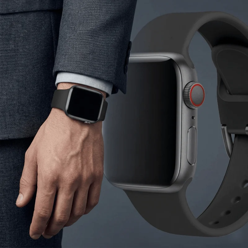 Silikonarmband für Apple Watch 38mm 40 41 42 44 45 46 49mm Weiches Sportarmband iWatch Series Ultra SE 12 11 10 9 8 7 6 5 4