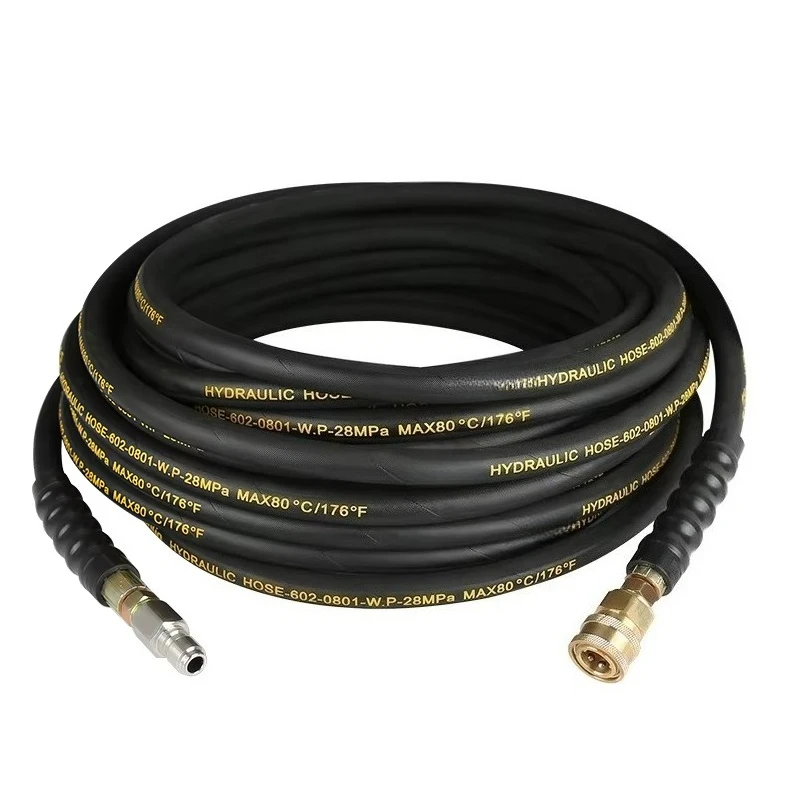 

50FT 4061 PSI 28 MPA High Pressure Cleaning Hose Washer Hose High Pressure Rubber Hose