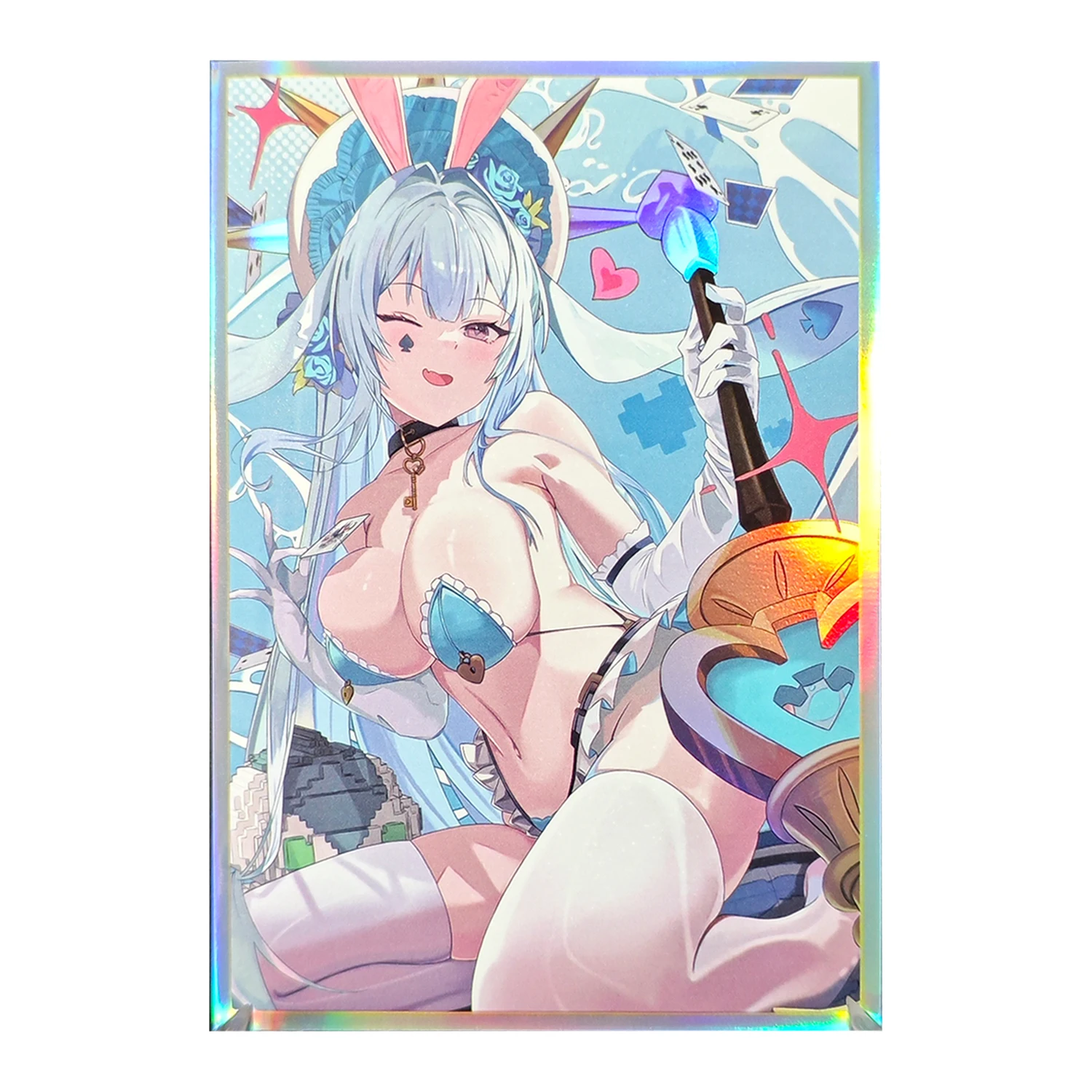 

50Pcs/set 63X90Mm Diy Yu-Gi-Oh! Maliss March Hare Card Sleeve Color Flash Ygo March Hare Card Protection Cover Gift Toy