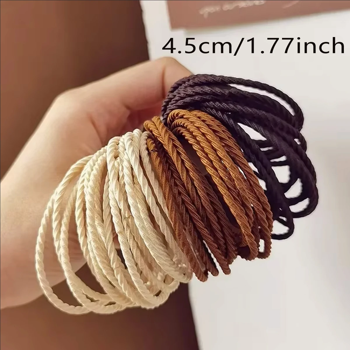 100/200 sztuk/partia damskie opaski do włosów jednokolorowa elastyczna gumka opaska do włosów opaska Scrunchie akcesoria do włosów dla dziewczynek kobiet — zdjęcie 3
