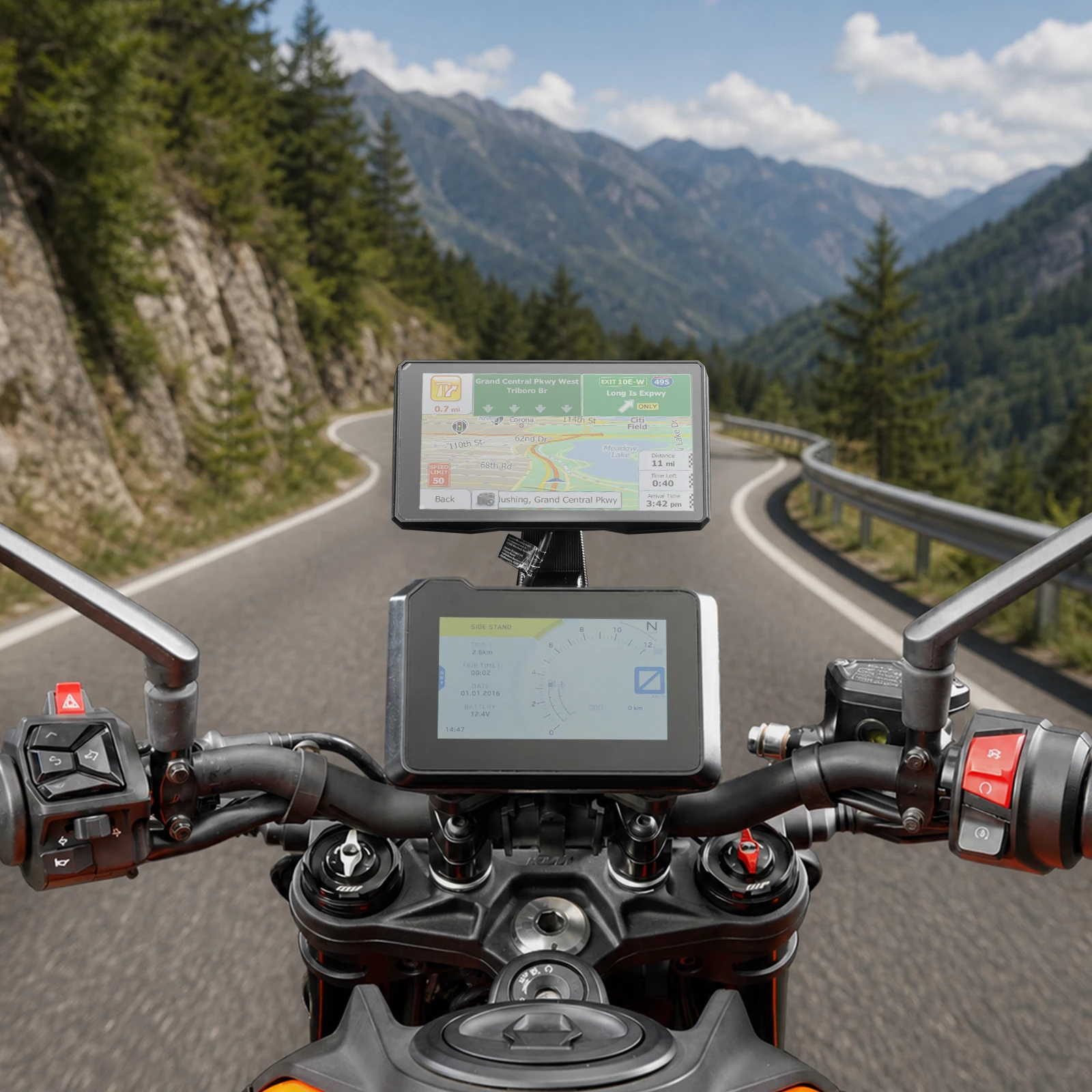 2024 2025 2026 Für KTM Duke 125 250 390 AMPS Gerätehalterung Navigationshalterung Garmin Zumo XT2 125Duke 250Duke 390Duke 2024-2026 – Detail 11