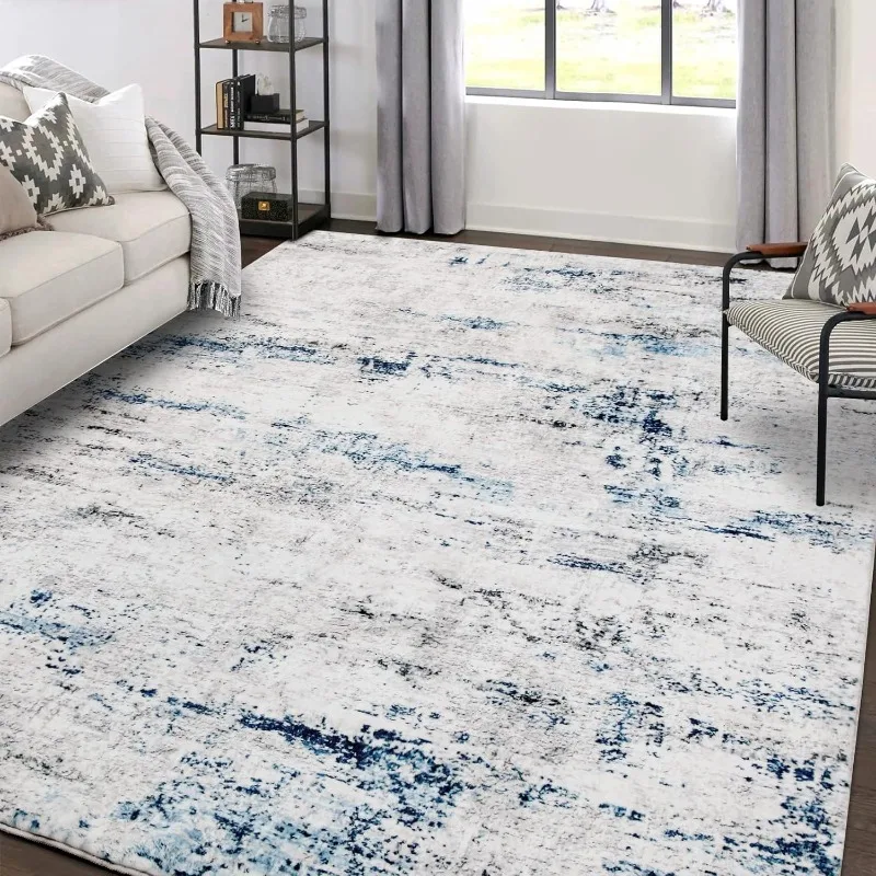 

Area Rug Living Room Rugs Large Soft Indoor Carpet Modern Abstract Rug with Non Slip Rubber Backing