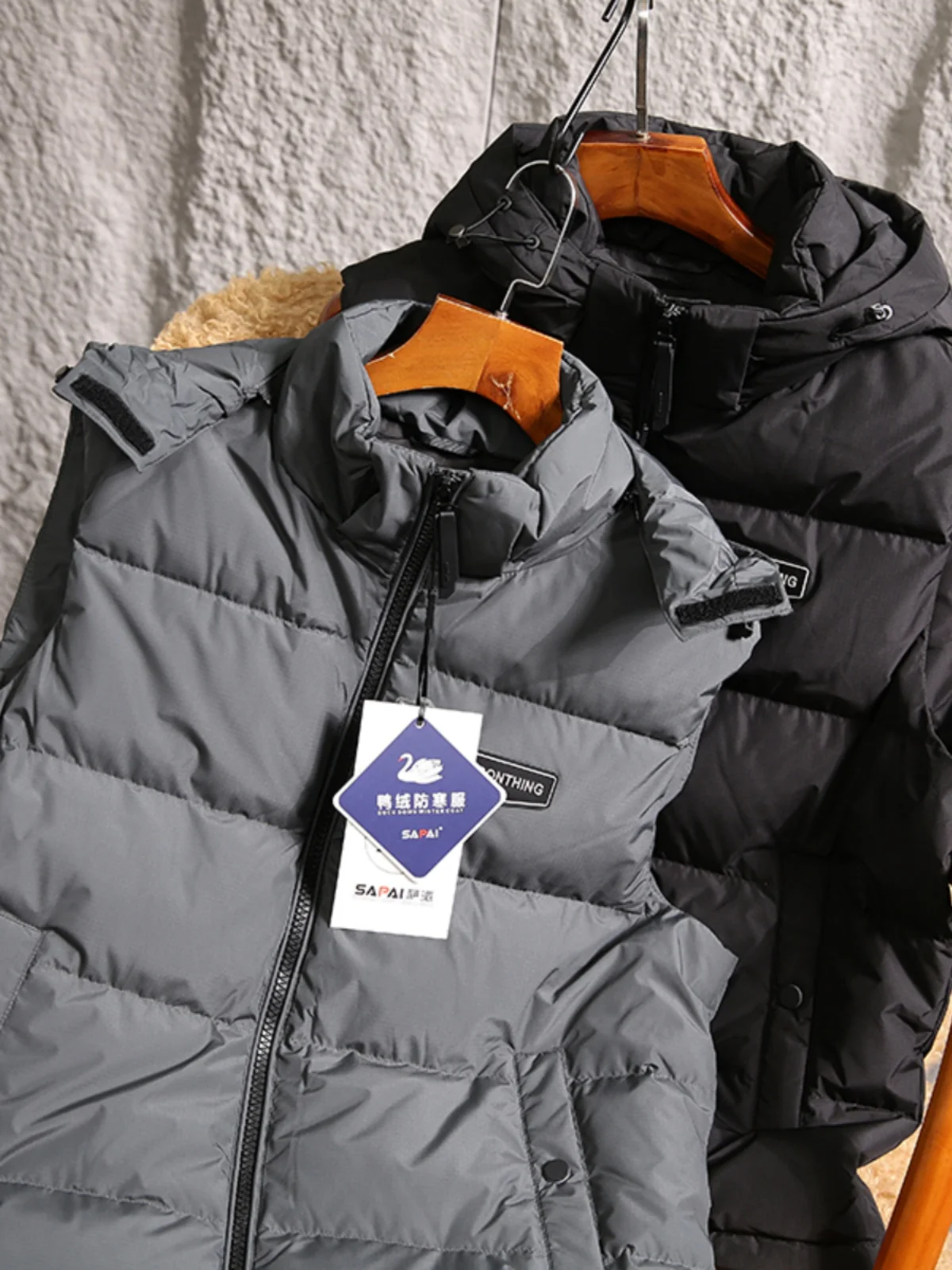 

Мужской утепленный пуховый жилет High Loosen 90 Du: ветрозащитный, теплый, повседневный, универсальный, модный, городской, молодежный, зимний