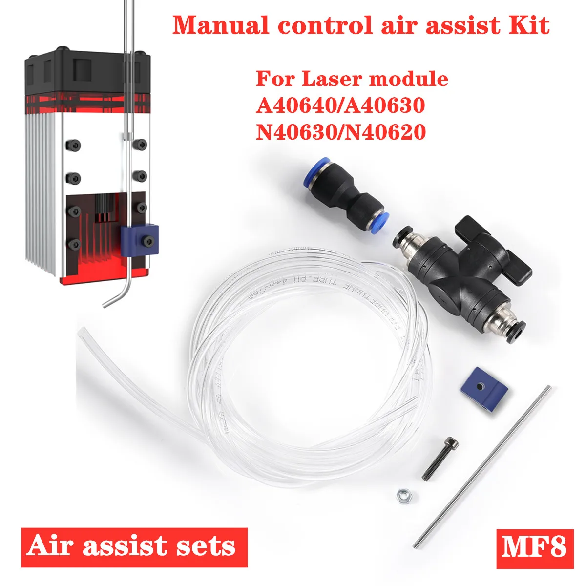 KIT de Asistencia de aire de CONTROL MANUAL NEJE AF6 KF8 MF8/MF11 para MODULE-1.5MPA láser NEJE para A40640,N40630,N30820, etc. Módulo láser