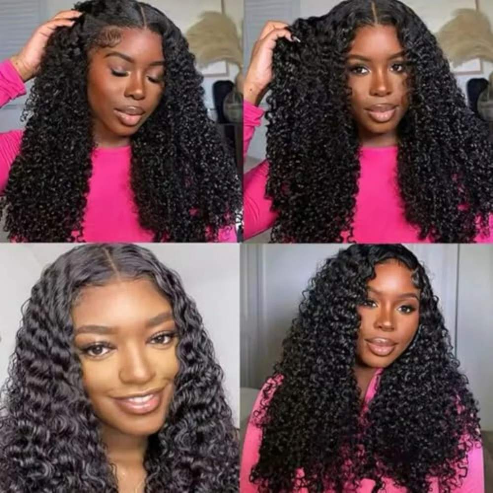 Burmese Curly Hair Wig Lace Front Wig Human Hair 13x6 HD Deep Wave Lace Front Wigs Human Hair Deep Curly Brown Lace Frontal Wigs image 5