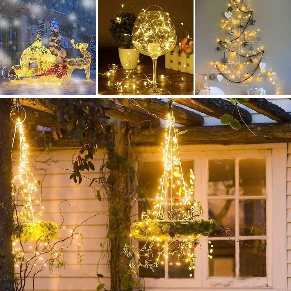 10 pcs LED Fairy String Lights a batteria LED filo di rame String Lights Outdoor impermeabile Bottle Light per la decorazione della camera da letto