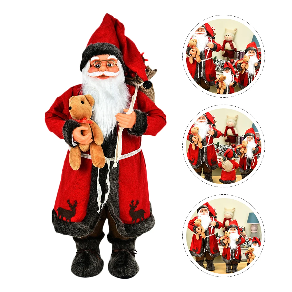 

Santa Claus nament Decoration Classic Festive Christmas Party Adornment Home Office Garden Miniature Model