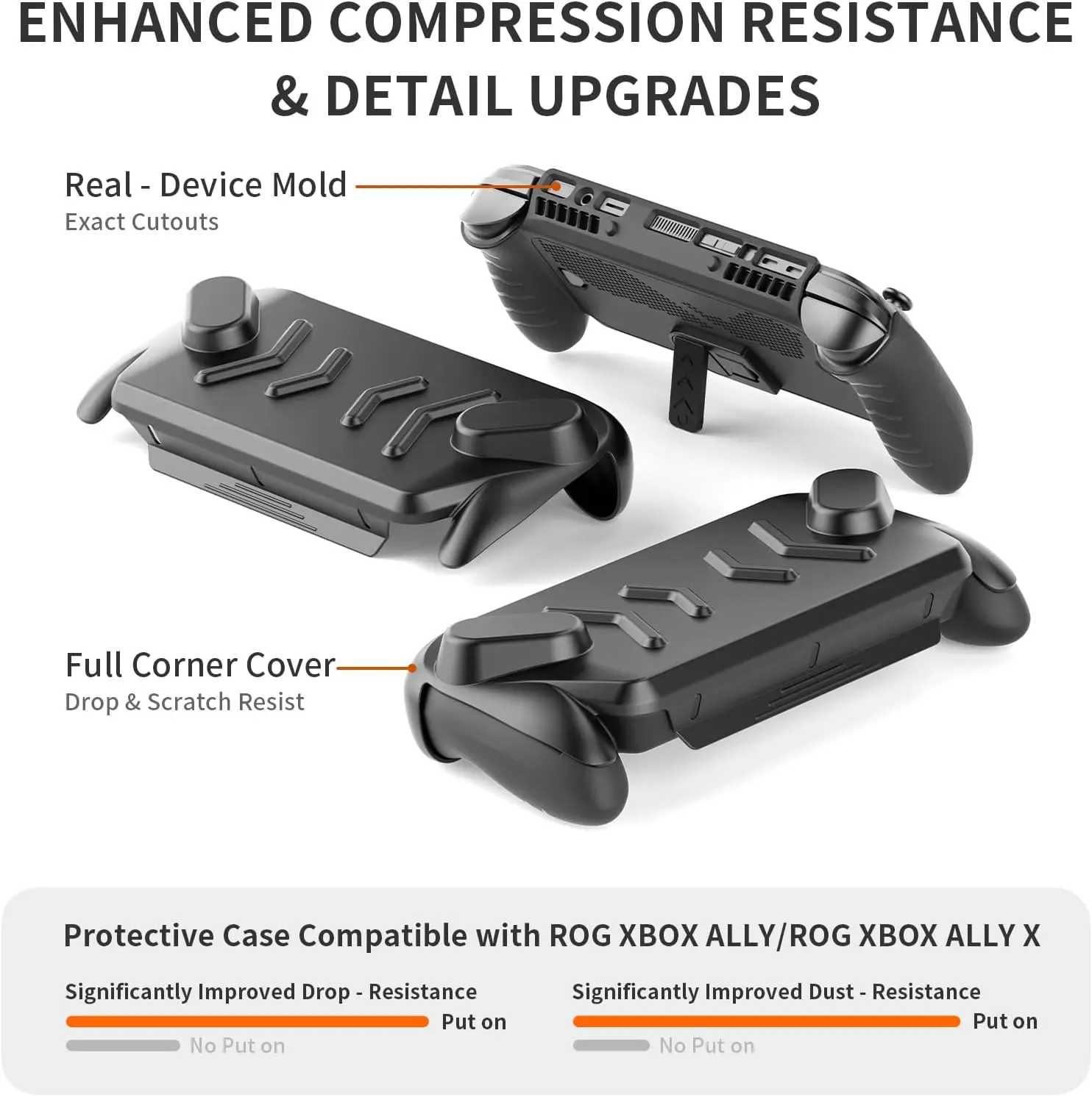 

Full Protective Case Cover Compatible with ROG Xbox Ally/Ally X, Protective Case with Detachable Front Shell for ROG Xbox Ally