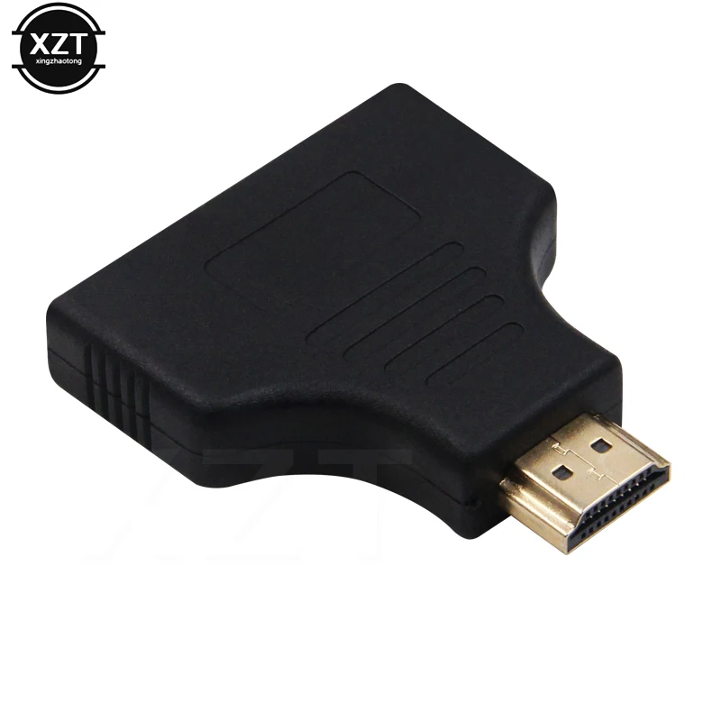 1080P HDMI-compatible Port Male to 2 Female 1 In 2 Out Splitter Cable Y Splitter Adapter for HD LED LCD TV 30cm