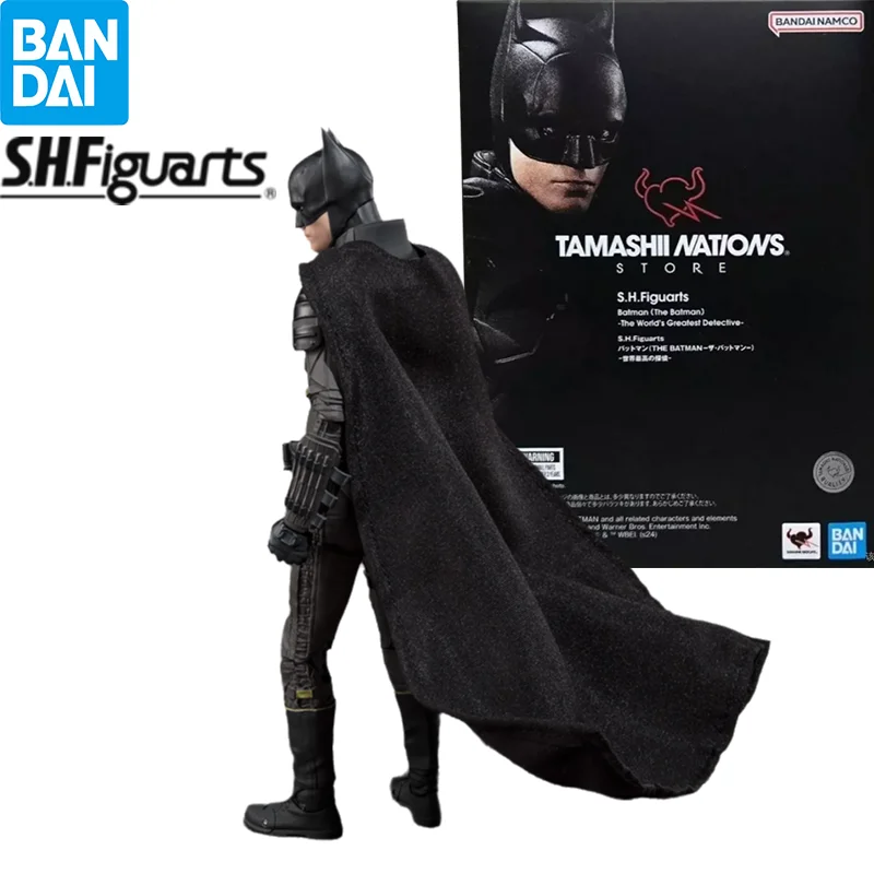 In Stock Bandai S.H.Figuarts Batman (The Batman) The World's Greatest Detective 16cm Anime Figure Action Model Toys Gift Boy