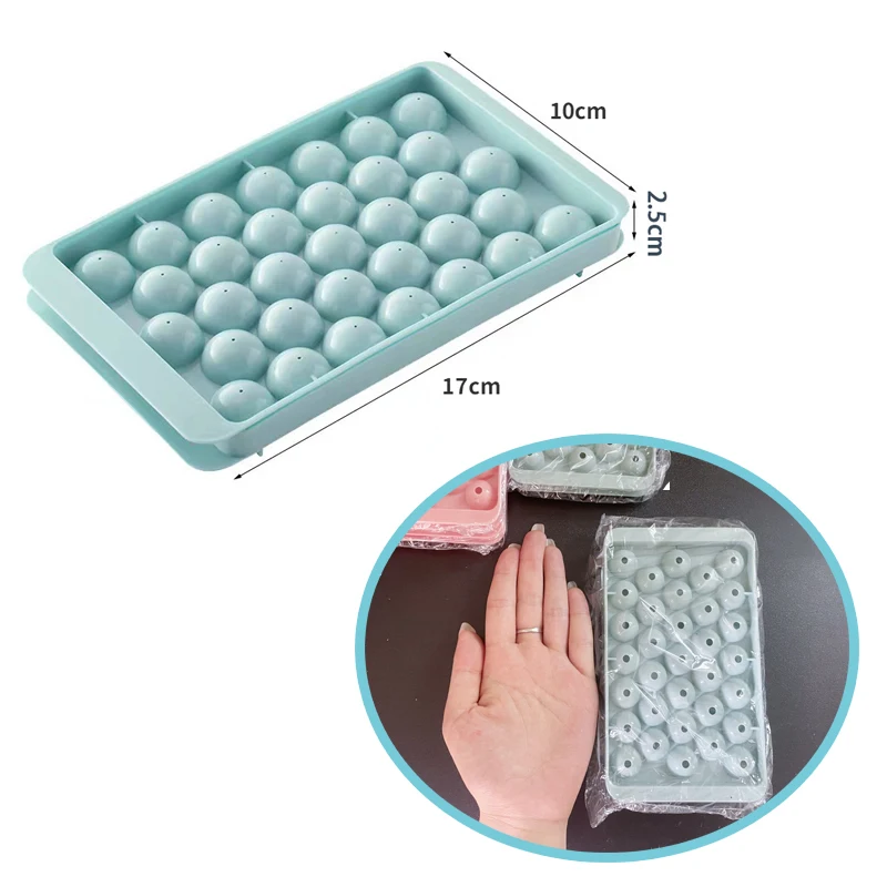 Ice Ball Mold Hockey Frozen Whiskey Ball Popsicle Ice Cube Tray Box Making Kitchen Tools Accessories 4/2/1PCS Party Articles