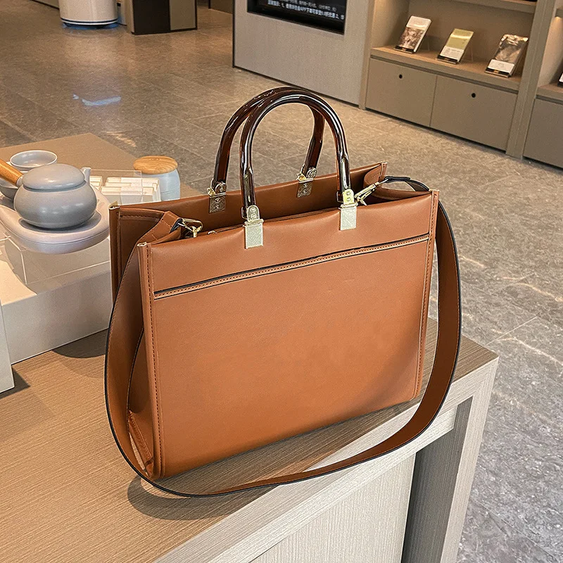 

Fashion Handbag Soft Leather Shoulder Bag Women's Crossbody Bag Women's Simple Handbag Hand-held Carrying Briefcase