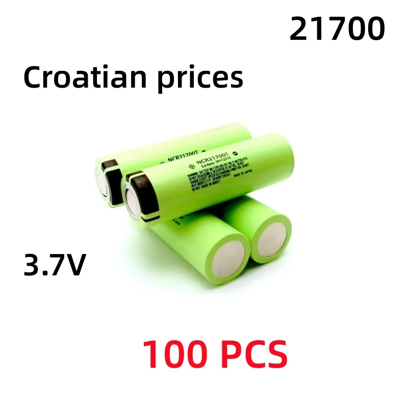 

100 PCS Croatian prices 21700 Battery Rechargeable Battery 3.7V 50A Power Li-ion High Discharge Batteries for Electrical Tools