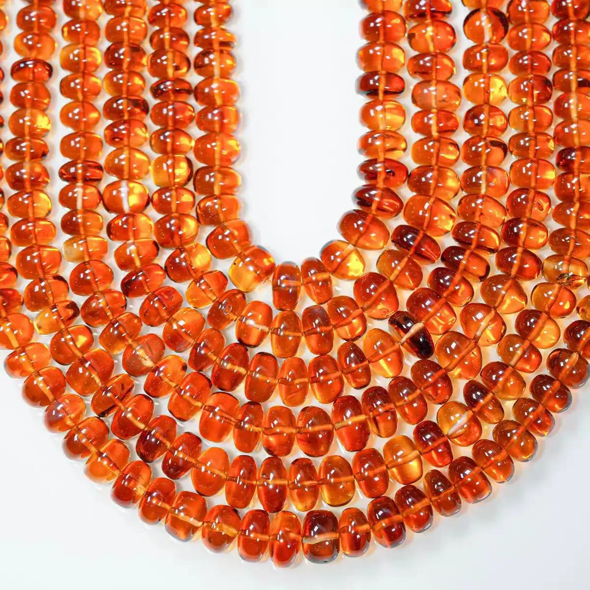 7A  Golden-Red Citrine Beads 4-6mm Necklace Strands for Jewelry Making Wholesale FPPJ Intense Color