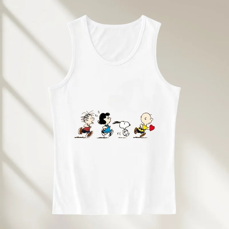 

Новая женская майка Snoopy, летняя без рукавов, многофункциональная модная повседневная удобная майка с принтом