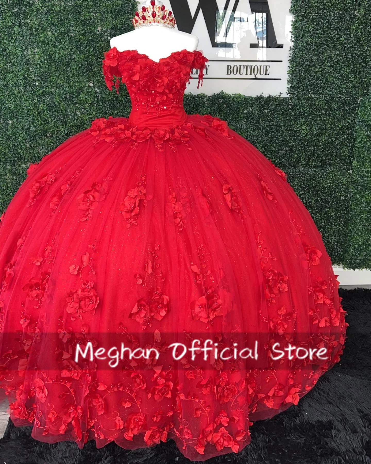 Gaun pesta ulang tahun bermanik gaun bola bunga 3D gaun cokelat Sweetheart merah Mexico gaun pesta ulang tahun putri Vestidos De 15 aduduk