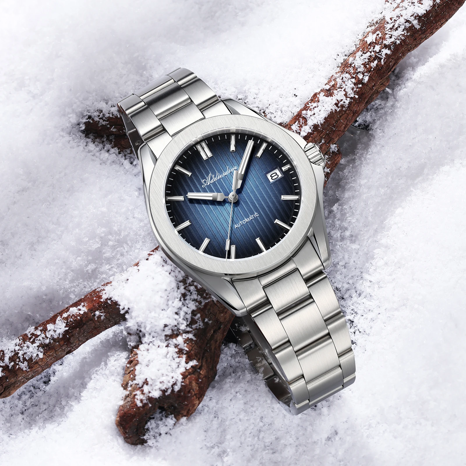 

ADDIESDIVE New Men Automatic Watch Sapphire Green/Blue/ Black Gradient Dial Mechanical Diving Watches Luxury AD2080 reloj hombre