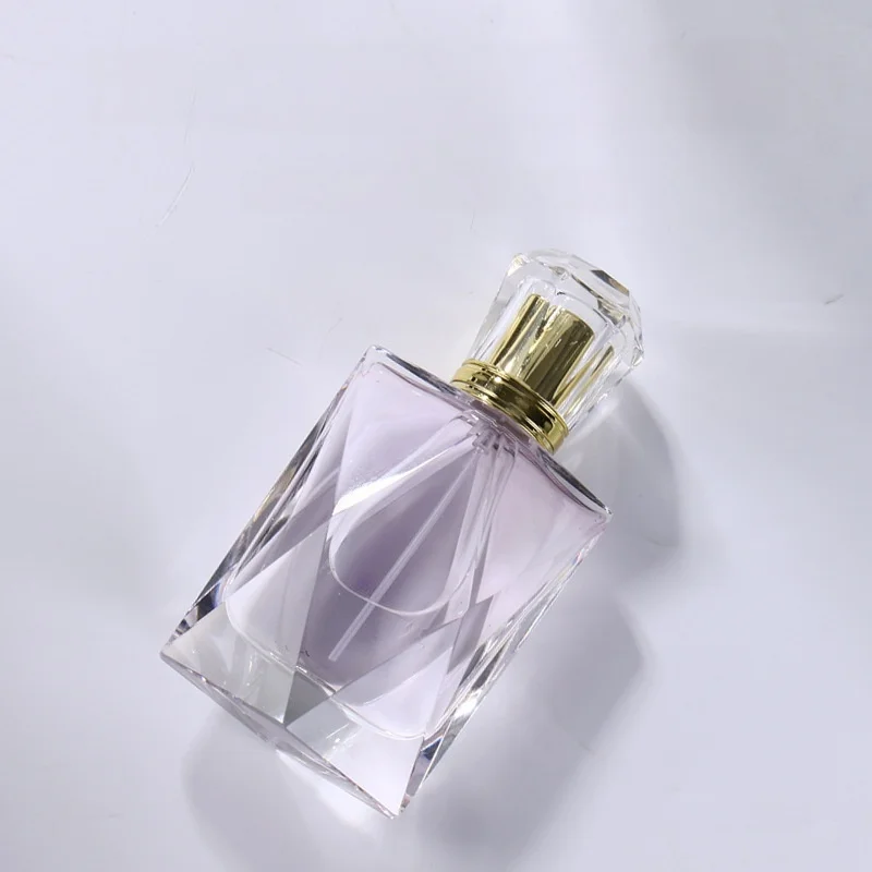 2/8pcs 70ml Empty Premium Polished Glass Perfume Bottle Acrylic lid Exquisitely Rhombic Spray Bottle Crimp Nick Empty Bottle