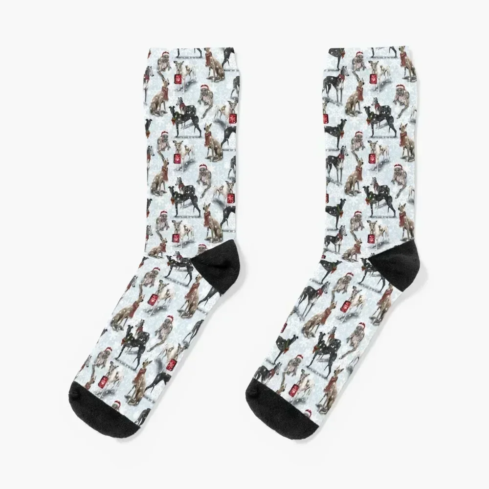 

The Christmas Greyhound Socks christmass gift gym loose luxury Woman Socks Men's