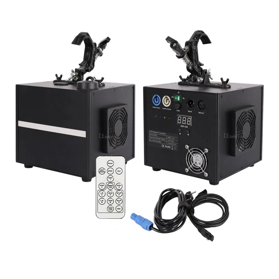 Geen Belasting 650W Waterval Koud Vonk Machine Fontein Draadloze Dmx Afstandsbediening Vuurwerk Wedding Party Sparkular Machine Msds Down Spray