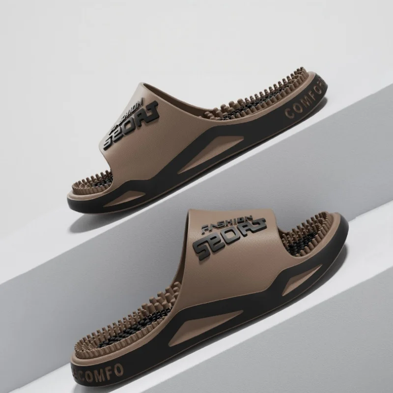 Unisex Couple Slippers Spring Summer Thick Sole Slides Fashion Open Toe Soft Home Beach Outdoor Walking Sandals For Men Women