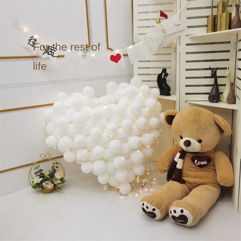 

White Balloon 5/10/12/18/36 Inch Round Milk White Tail Love Shape Birthday Proposal Express Balloon