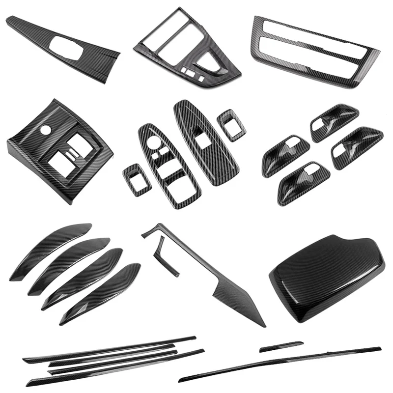 ألياف الكربون سيارة مركز وحدة التحكم تكييف الهواء لوحة القيادة زخارف اللوحات لسيارات BMW 3 4 سلسلة 3GT F30 F32 F34 الملحقات الداخلية