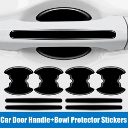 8pcs Car Door Bowl Protection Stickers Car Door Protective Stickers Car Door Handle Anti Scratch Strip Auto Exterior Accessories