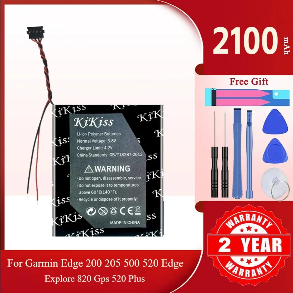 

Мощный аккумулятор KiKiss емкостью 2100 мАч 361-00043-01 для GARMIN Edge 200 205 500 520 Edge Explore 820 GPS 520 Plus