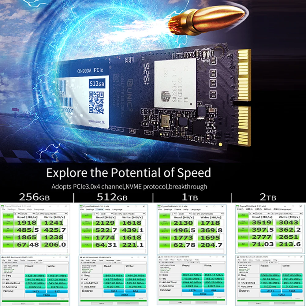 Disco Duro Apple Macbook SSD para Macbook Air 2013, 2015, 2017, A1465, A1466, A1398, A1419, A1418, NVMe SSD para MacBook PCIe 3,0, 2TB SSD