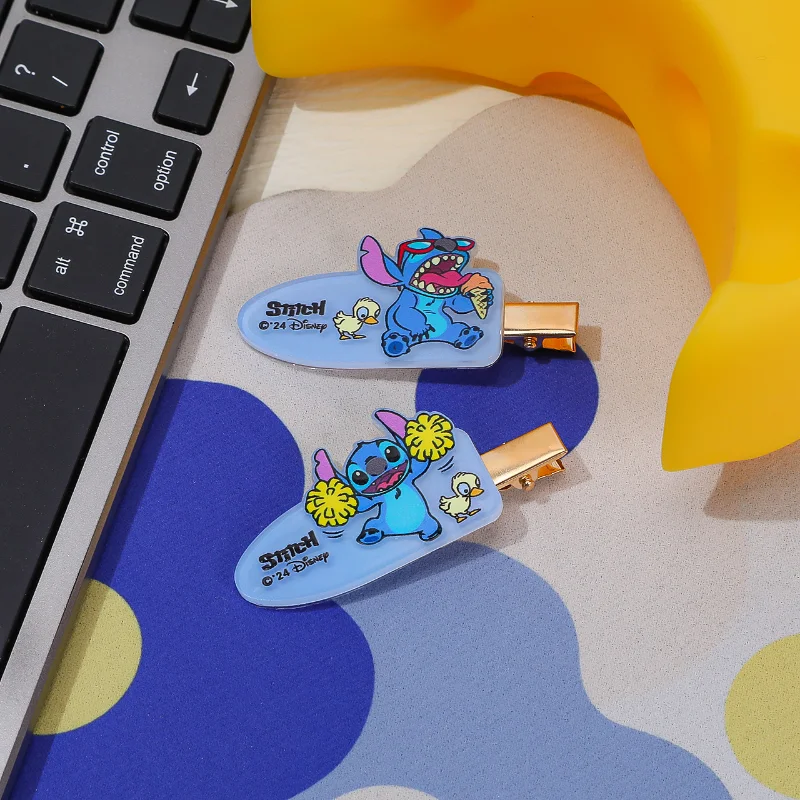 Disney Stitch Hair Clip Women Fashion Side Bangs Barrette Makeup Washing Face Tools Cartoon Girls HairpinsHair Accessoires Gifts