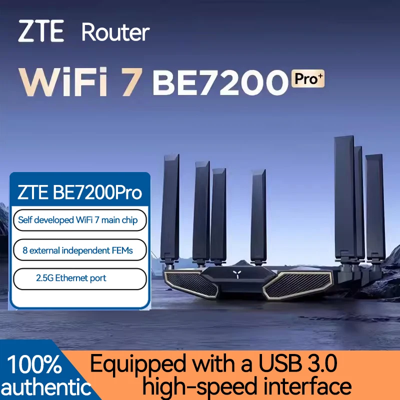 ZTE WIFI7 router BE7200 router for large household 2.5G port high-speed wall penetration dual band full house wireless coverage