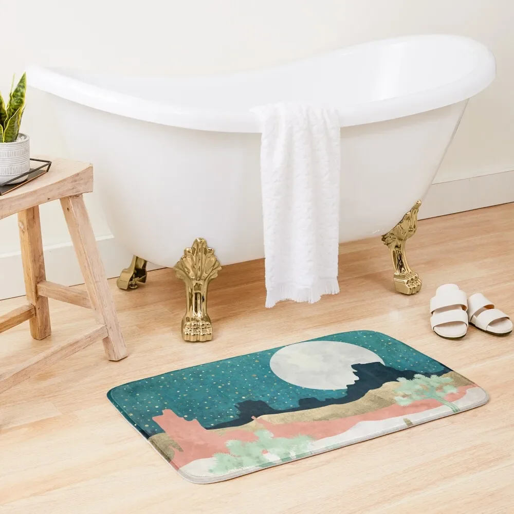 

Desert Moon Vista Bath Mat Absorbent Bathroom House Interior Entrance Mat