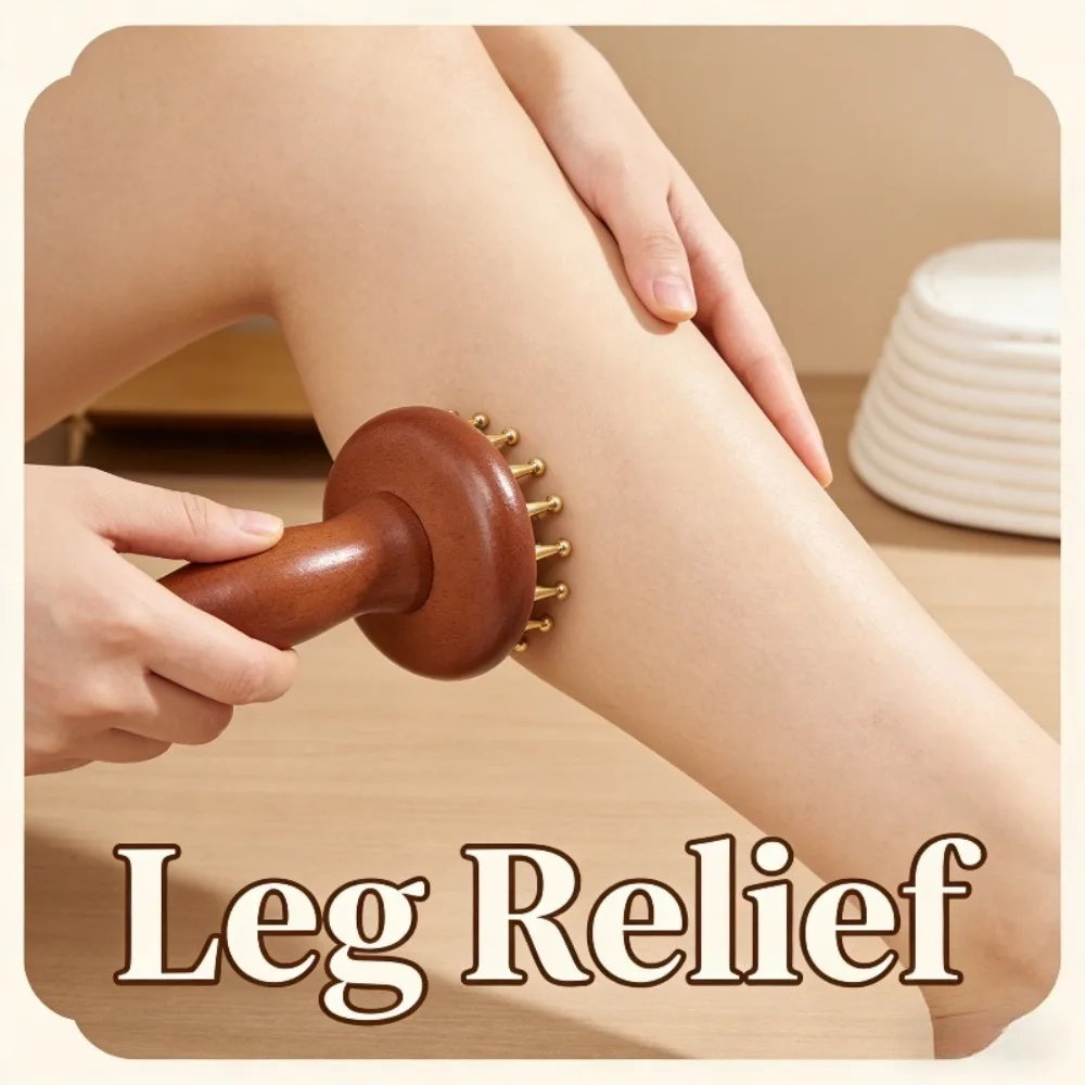 

Щетка для ухода за телом из цельной латуни с 29 зубьями, врезной инструмент для массажа меридиана с деревянной ручкой