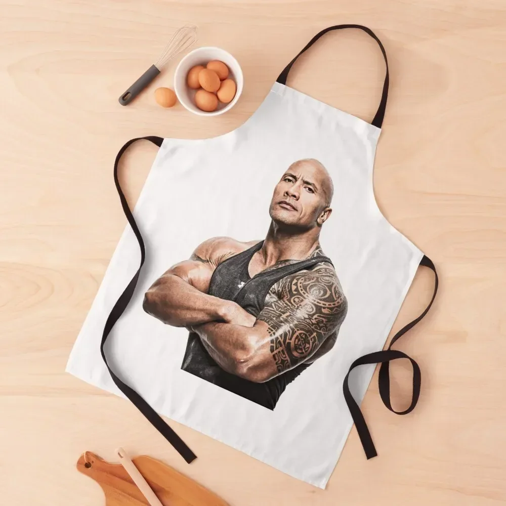 

Dwayne Johnson Apron Chef Accessories Kitchen Things work gowns for women cleaning Apron