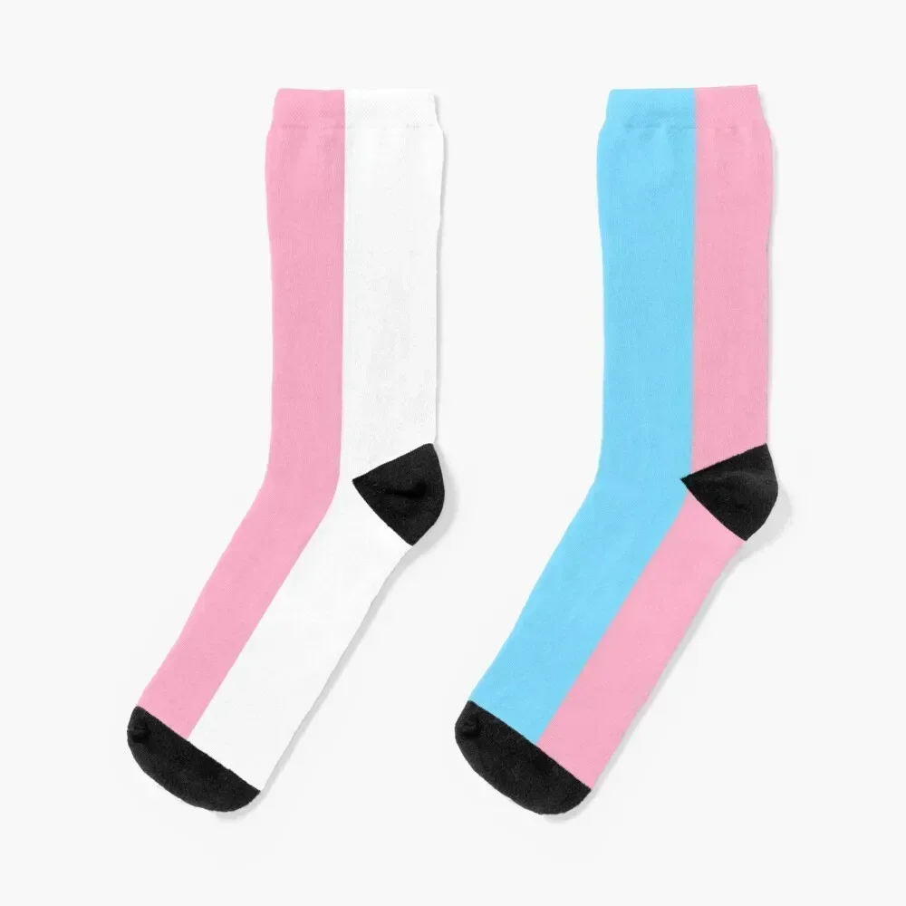

Transgender Flag Socks luxe valentine gift ideas aesthetic christmas stocking Socks Female Men's