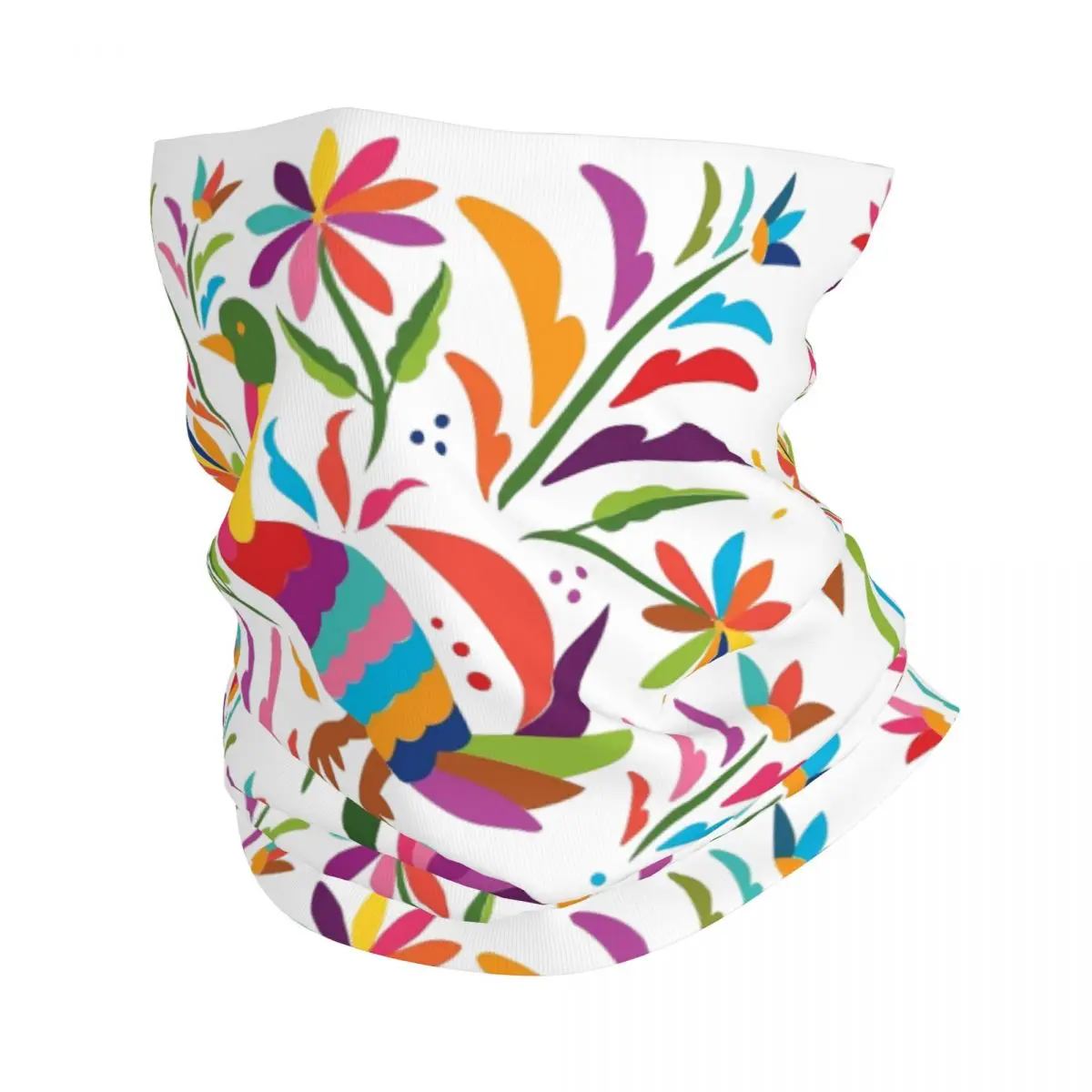 Otomi pato mejicano colorido arte Bandana cuello cubierta impresa máscara bufanda cálida diadema pesca para hombres mujeres adultos lavable