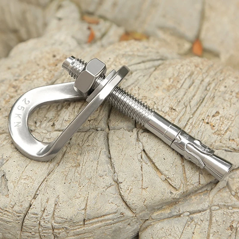 25KN Stainless Steel M10 Climbing Nail Anchor Hammock Special Climbing Point Hanging Piece Pivot Expansion Nail