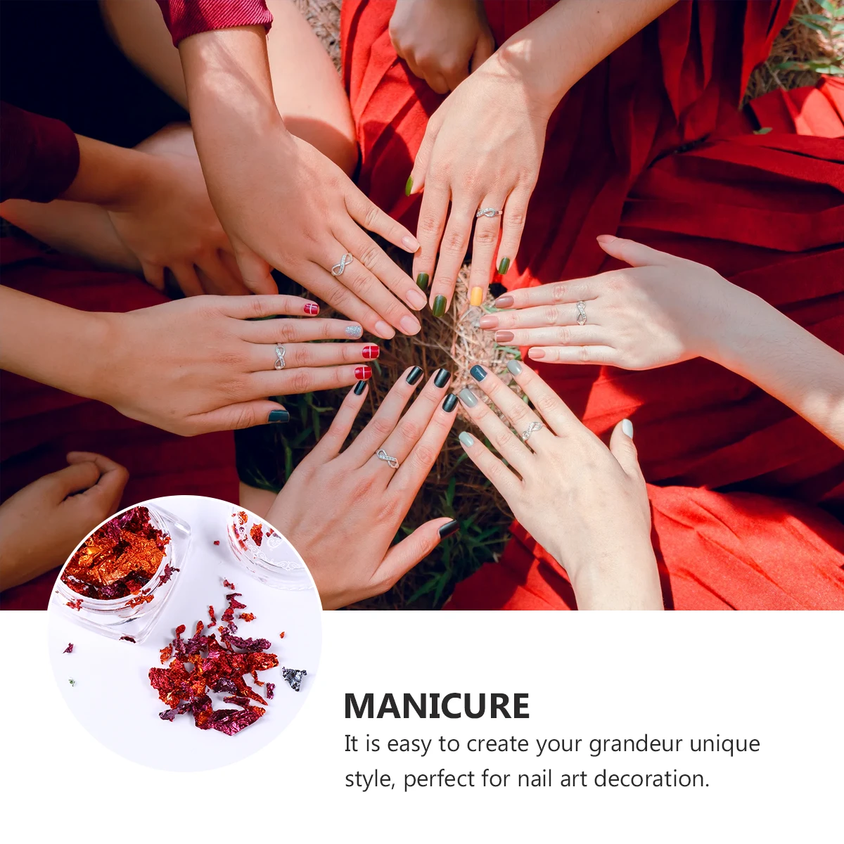 

3pcs 3 Boxes Gold Foil Flakes Imitation Variegated Nail Art Decoration Manicure Supplies Diy Resin Jewelry Earrings Bracelets