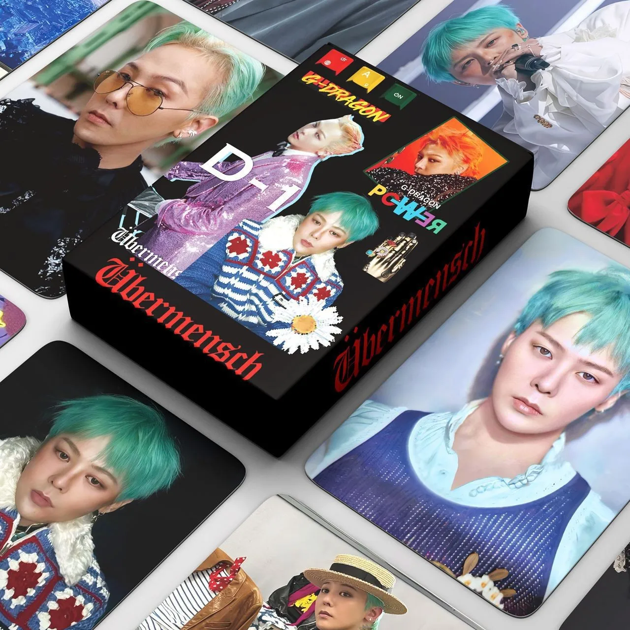 55 قطعة G-DRAGON GD UBERMENSCH على الوجهين بطاقة LOMO بطاقات الصور مجموعة صناديق K-POP تحصيل ألبوم Merch هدية