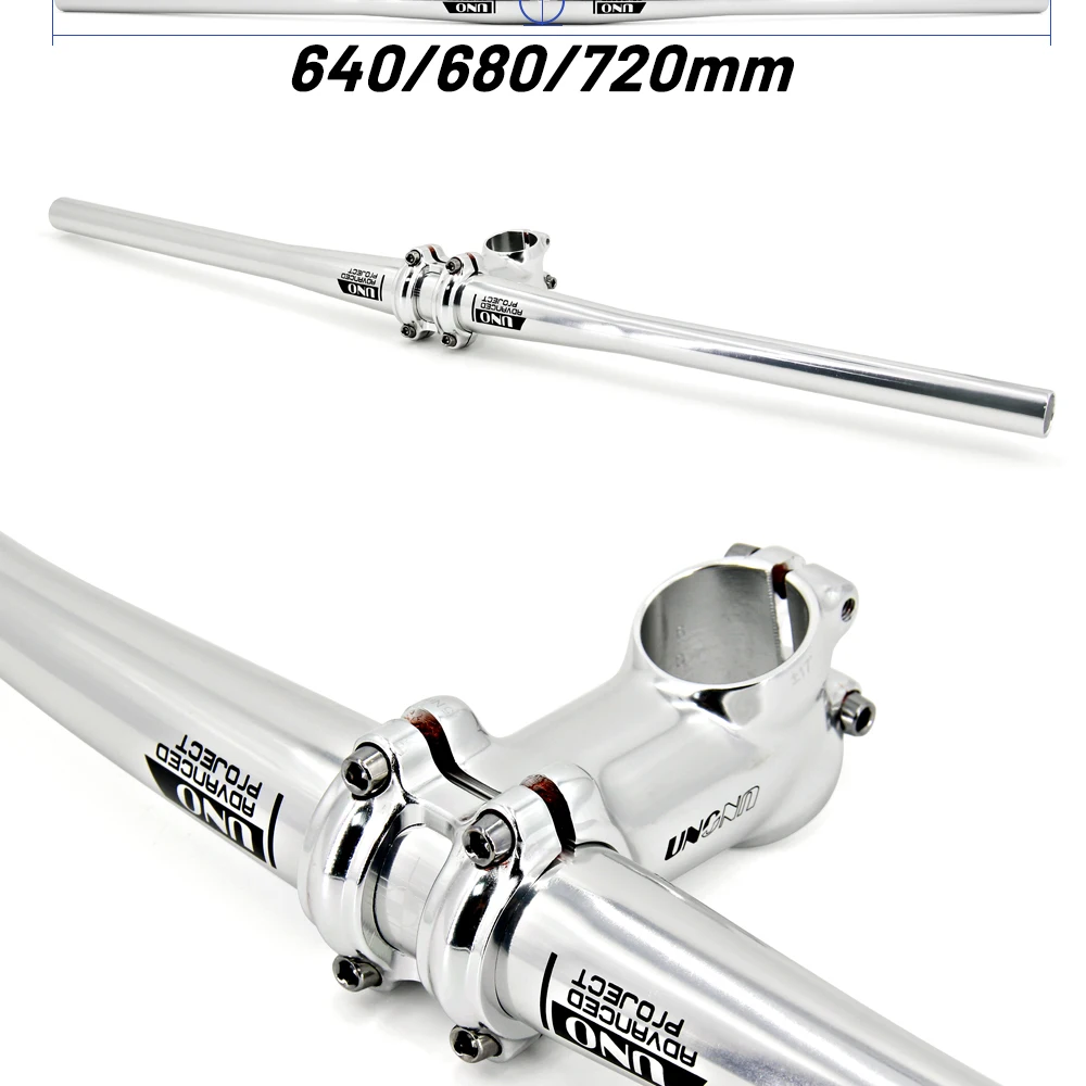 UNO Fahrrad Lenkrad Aluminium MTB Rennrad Lenker Flache Riser Bar 31,8*640 680-800mm Silber fahrrad Lenker MTB Teil – Detail 2