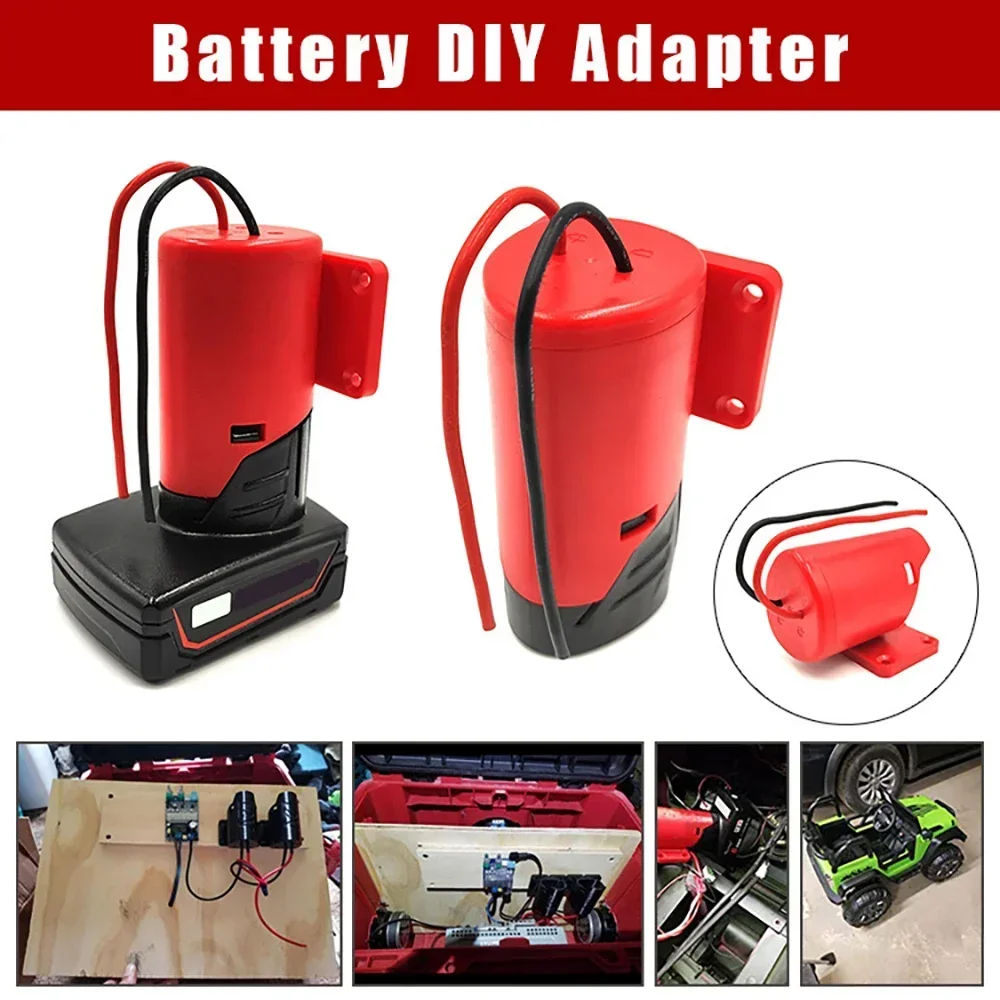 For M12 Battery Converter DIY Adapter For Milwaukee 12V Li-ion Battery External Power Supply DIY Connector Mount Bracket Holder