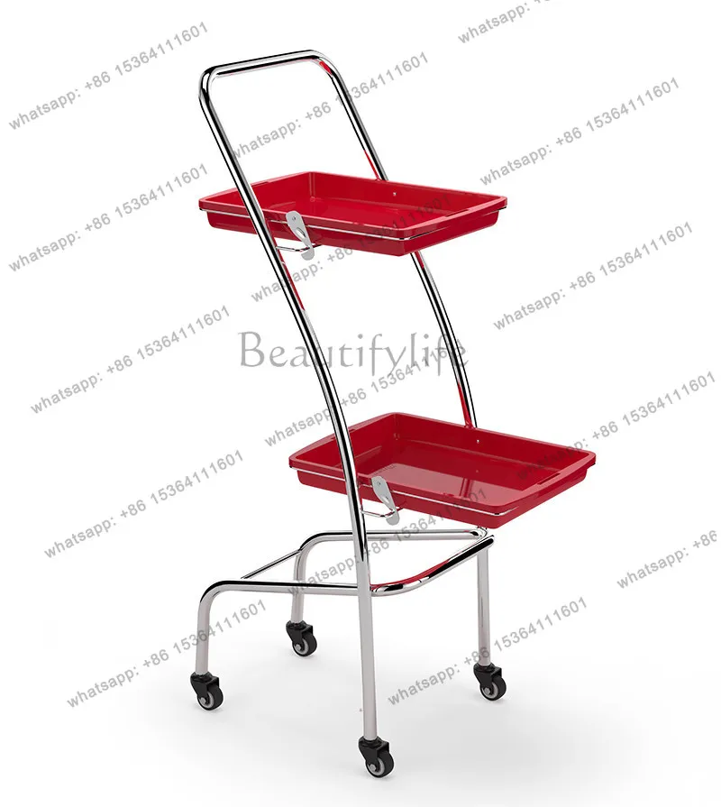 Shelf perm and dyeing folding bar car barber shop special tool cart