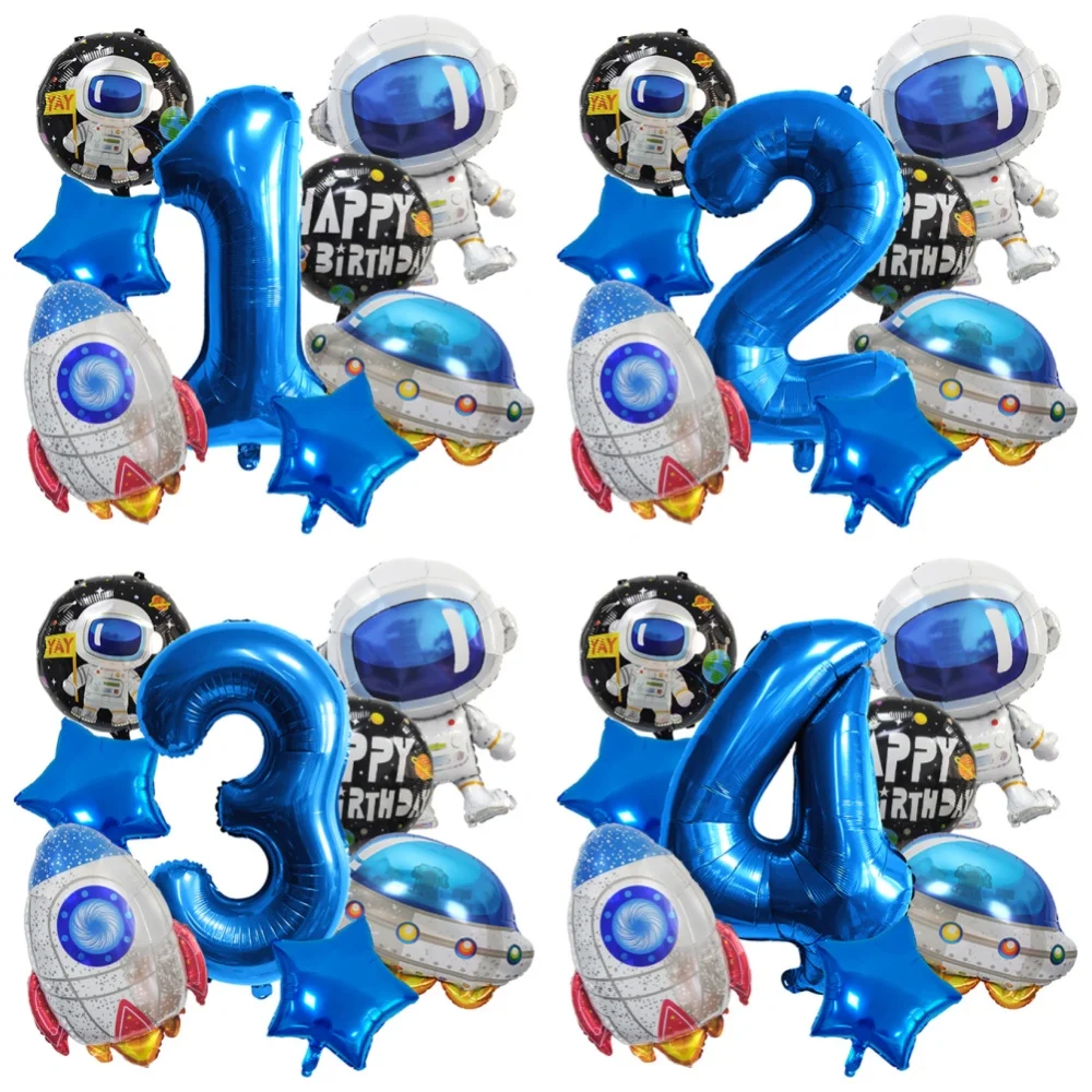Astronaut Ballon Set Rakete Aluminium Film Ballon Kindergeburtstag Dekoration Astronaut Dekoration Lieferungen