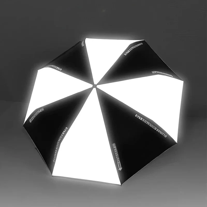 Automatic Reflective Safety Umbrella Large UV Sun Rain Windproof Compact Folding Outdoor Travel Daily Use Commute 접이식 우산
