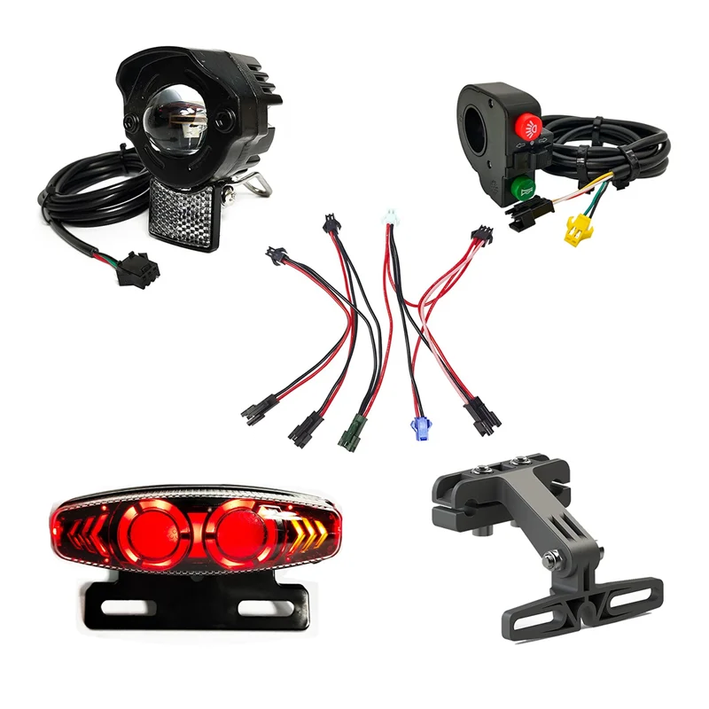 

Ebike Electric Bicycle Frontlight Rearlight Turn Signal Brakelight Set 24V 36V 48V for Mountain Folding Road Bike