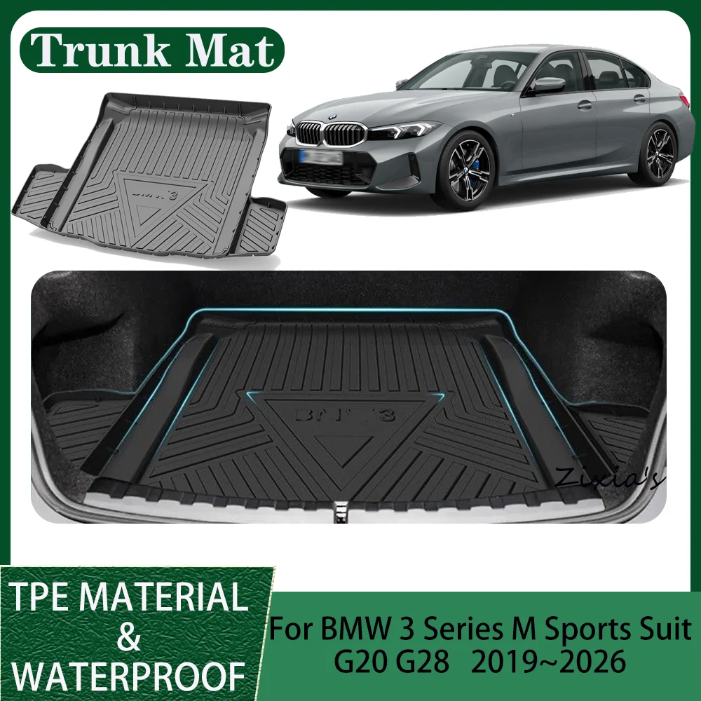 

For BMW 3 Series M Sports Suit G20 G28 2019~2026 2024 2025 Car TPE Trunk Mat Waterproof Scratch-resistant Interior Accessories