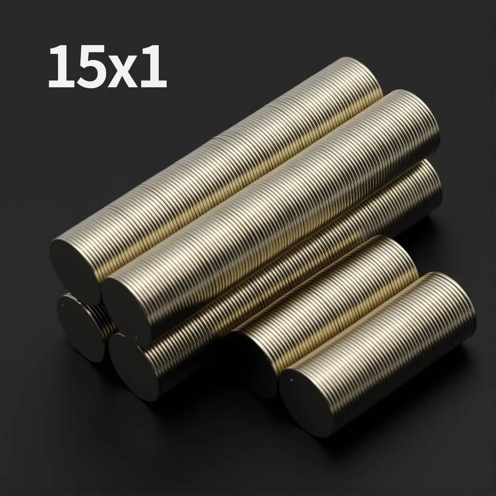 15x1mm Powerful Neodymium Magnet N35 NdfeB Permanent Magnetic imanes Round Super Strong Fridge Magnets DIY