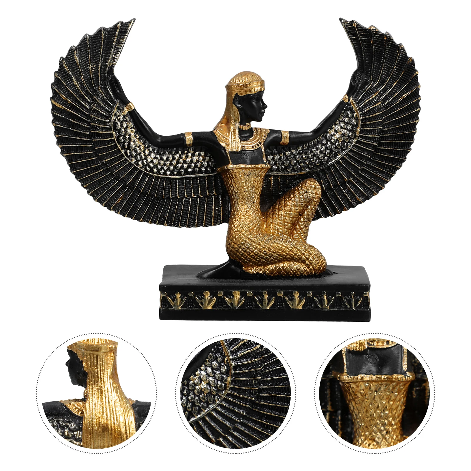 

Resin Statue Home Decor Office Desktop Adornment Vintage Style Sculpture for Indoor Decoration Gift