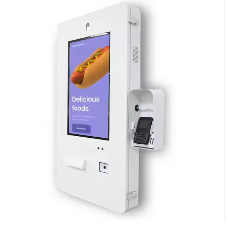 Outdoor Wall Mounted Self-Service Payment Terminal Kiosk Barcode Reader Multi-Function Ordering